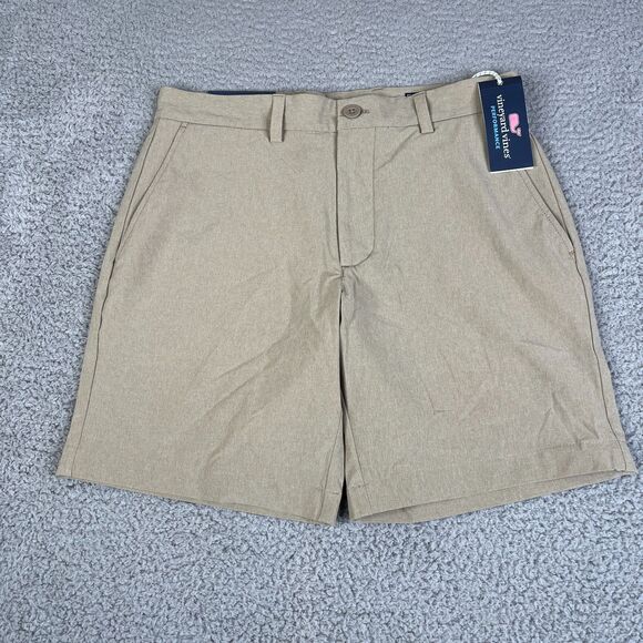 Vineyard Vines Shorts Mens 30 Khaki Beige Breaker 8" Classic Fit Chino Golf